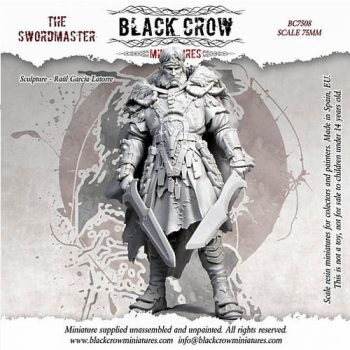 1 Stonebeard Miniatures Black Crow Miniatures The swordmaster Display Miniature 75mm Australia front